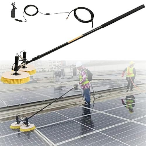 ylpddmm 3.5M/5.5M/7.5M Limpiador de Ventanas,Escoba telescópica para Limpieza, para la Limpieza Placas fotovoltaicas, Limpiador Placas solares,7.5m