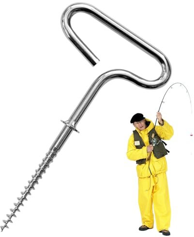 Chiodi da sul ghiaccio, multifunzionali, filettati, picchetti per – versatile strumento di ancoraggio per sul ghiaccio, filettato per da campeggio e sul ghiaccio