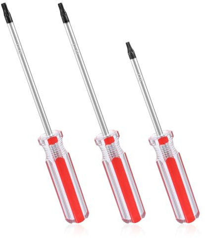JJUNW 3 Stück Torx Schraubendreher, T15 T20 T25 Sternschraubendreher mit Magnetischer Spitze, Bequemer Kunststoffgriff Torx-Schraubendreher-Set für Computerreparaturen Autoreparatur