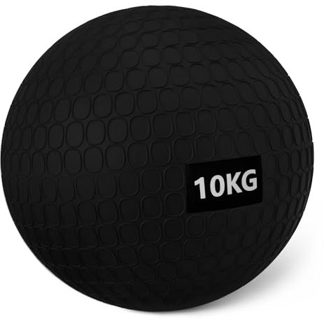 Amazon Basics – Slam-Medizinball für Übungen, 10 kg, Schwarz