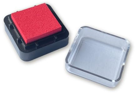 Stemplino® Stempelkissen klein Ink pad mini Kissen mit Farbe für Kinder Hochzeit Album zum Stempeln für Embossing Scrapbooking Bullet Journal Gestalten Basteln DIY (hellrot)