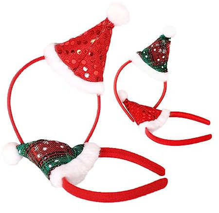 DRESSOOS 2stücke Teiliges Weihnachts Grün Und Rot Leichter Verformungsfreier Haarschmuck Für Junge Mädchen Komfortabel Süße Haarbänder Für Karneval Fasching Kostümparty Und Festtagsgeschenk