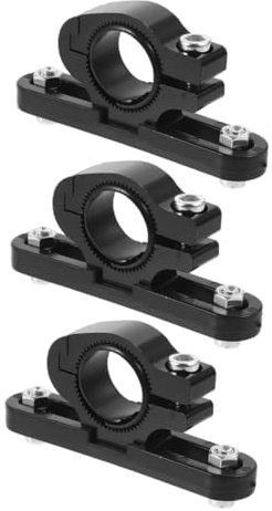 Generic 3pcs Cages Water Bottle Adapter Bottle Rack Bicycle Pipe Clamp Universal Bike Handlebar Mount Universal Cycling Bracket Bike Kettle Mount Bike Bottle Holder No Screws Alloy Black