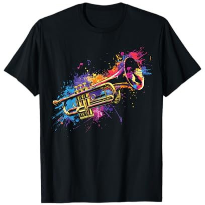 Trompete Splash Art Jazz Kornett Trompeter T-Shirt