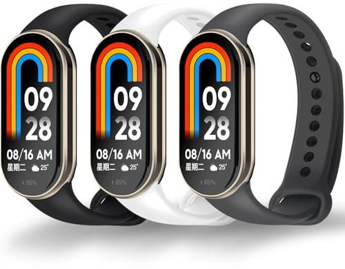 BANGTING 3-12 Stück Ersatzarmband für Xiaomi Mi Band 10/9/8, Kompatibel mit Xiaomi Smart Band 10 9 8 - Atmungsaktives Sport Armband aus Weichem TPU, Verstellbar, Schnellwechsel-Design (Mehrere Farben)