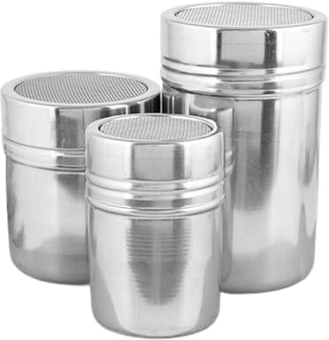 Puderzucker-Shaker - Puderzucker bestreuen zum Kochen | 3 Stück Cooking Backen Verteilerbehälter Für Gebäck Pfannkuchen Kaffee Tee