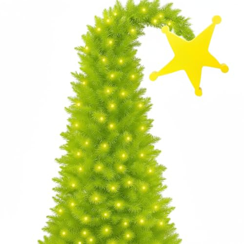 Halloscume 8.5 Inch Christmas Star Tree Topper 3D Printed Funny Christmas Tree Topper Decor 3D Star Treetop Ornaments Decoration for Unique Xms Party Holiday Decoration