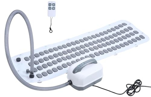 SgyGlyn Tapis de Massage pour Baignoire, Grand Tapis de Bain moussant avec Pompe à air et télécommande - Tapis de Massage à air 6 Vitesses pour Baignoire avec Base antidérapante