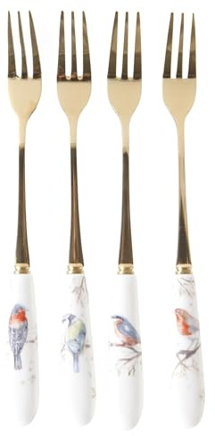 The Lookout Collection Cake Forks by Meg Hawkins; British Birds Design