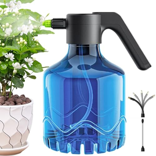 Elektrischer Wassersprüher 2L - Tragbarer Gartenmister | USB wiederaufladbarer Sprühkopf mit verstellbarer Düse für Viehpflege, Fensterreinigung im Freien, Brücke, Autolavag
