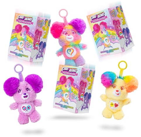 Care Bears Sugar Cuties 15cm Plush Clip-On Soft Toy – Surprise Collectible with Bright Colours, Super Soft Plush & Metal Clip, Ages 4+
