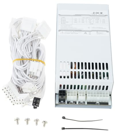 TEMOOUES 300W Module Small 1U Power Supply Featuring 40MM Low Noise Fan for Quiet Computer Environment Long Service Fully Module Power Supply
