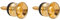 WANDIC Gitarrengurt Schlösser und Tasten rutschfeste Gitarrengurt Verriegelung Schnalle Nägel 2 Pieces Gold 1