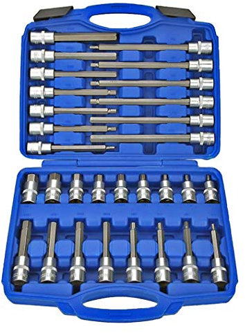 US PRO 30pc 1/2 Dr Hex Allen Key Bit Socket Set Shallow & Deep 5mm - 19mm 3229