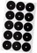B Baosity 15er Pack Pool Tisch klein Spots Billard Zubehör Stickers Aufkleber Spot Durchmesser: 35mm
