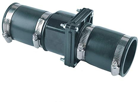 Hydro Master Plastic Sump Pump Check Valve with Stainless Steel Clamps 2 inch