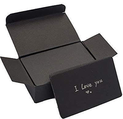 VANRA 300 PCS Kraftpapierkarten Karteikartenset Blanko-Nachrichtenkarte,Speicherkarte Frische Karten mit Box für Lernen,Studium,DIY(schwarz)