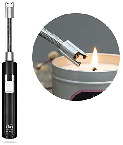 iN Electric Lighter Rechargeable with USB Cable | Child Safety Lock | Flameless Electric | Windproof Flameless Candle Lighter