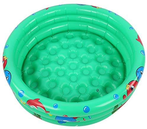 Nunafey Runder aufblasbarer Babypool , Aufblasbarer Kinder-Kleiner grüner Pool Kiddie-Planschbecken Wasserspiel Home Indoor Outdoor Für Kinder((120 cm grün))