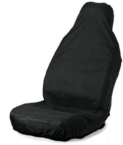 Sakura Vordersitzbezug für Einzeltransporter, SS5441, nur für Fahrer, universell, dehnbar, integrierte Kopfstützenbezüge, Schwarz