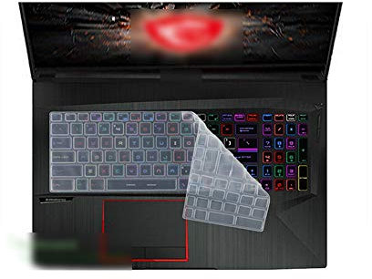 Keyboard cover Protective Keyboard Cover for MSI Ge75 GT76 Titan / Gp75 Leopard / Gf75 Slim / Ge65 Ge 75 Raider / GP65 9Se 9SD Keyboard Cover - Clear