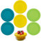 Klare Ware 2 Cup Lawn Green, Yellow & Turquoise Replacement Lids/Covers for Pyrex 7200, Anchor Hocking & Klare Ware Storage Bowls *Glass Container Not Included* (6 Pack)
