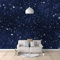 SUUKLI Papier Peint Intissé, Personnalisable, 200X140Cm Trompe L Oeil Scène De Nuit Étoilée Bleue Poster Auto-Adhésif Geant Mural 3D Pour Salon Chambre Chambre D'Enfants Décoration Murale