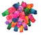 Homestreet Everlasting Blumenstrauß, 2 Dutzend Holzrosen in einer Auswahl von lebendigen Farben, 24 Rosenknospen in Cello-Instant Floral Geschenk (Regenbogen Ombre)