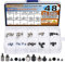 CO-RODE 48pcs PC Tornillos M.2 SSD NVMe Montaje Tornillos Set para Asus Gigabyte MSI Motherboards