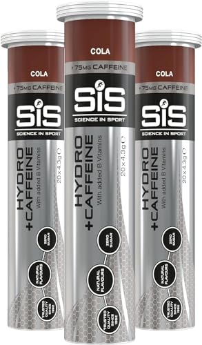 Science in Sport Hydro Electrolyte Tablets 60 pcs. Cola + Caffeine – Vegan & Gluten-Free, with Sodium, Calcium, Potassium & Magnesium for Balanced Electrolyte Levels (Packaging May Vary)