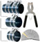 Swpeet 8pcs 3 4 6 compresseur à bague de piston et outil de montage réglable outil de montage pince de démontage avec clé et palpeur en acier inoxydable kit de combinaison de moteur de voiture