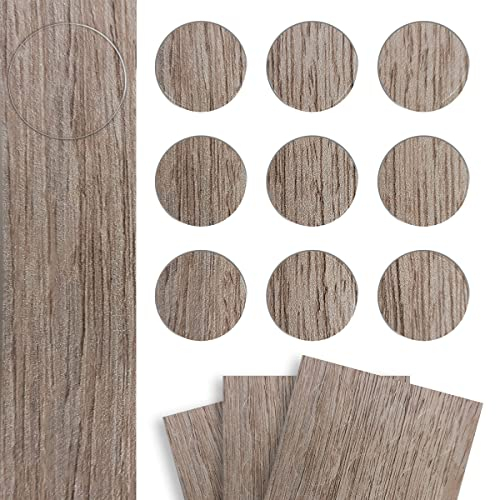 DecoMeister Selbstklebende Abdeckkappen für Möbel Möbelpflaster Aufkleber Klebepunkte Bohrloch Abdeckung Schraubenabdeckung Ø 20mm Durchmesser à 27 Stück Silber Wenge