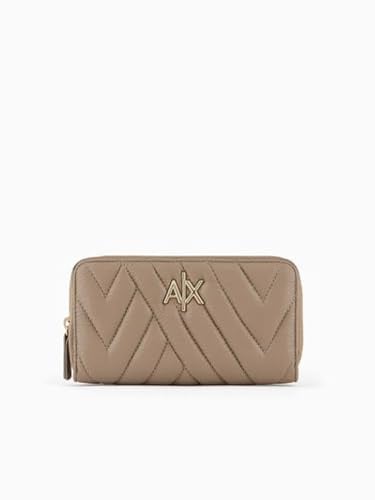 Armani Exchange Damen Stepp Continental Zip Around Geldbörse Reisezubehör-Bi-Fold-Brieftasche, Bühne-Bühne
