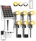 CLY Solar Gartenleuchte, Solarleuchten für außen mit Fernbedienung 2700K 4000K 6000K 2 Dynamische Modi Solarstrahler 3 Helligkeit 6000mAh Timing-Funktion Gartenbeleuchtung IP66 Wasserdicht für Garten