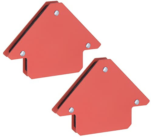 sourcing map 2pcs Arrow Welding Magnet Holder, 25LBS 45, 90, 135 Degree Angle Magnetic Metal Clamps Working Tools for Welding, Soldering, Assembling
