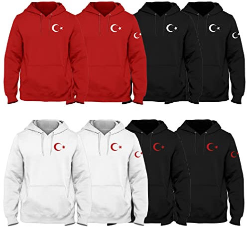 Hoodie mit Türkiye Türkei Pulli Kapuzenpullover Bayrak Flagge Geschenk Top Qualität Ayyildiz