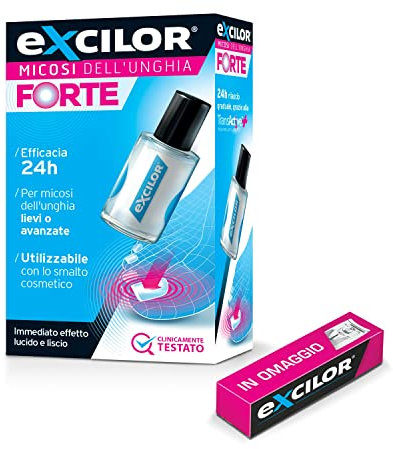 Excilor Micosi dell’unghia FORTE con Tagliaunghie - trattamento con tecnologia TransActive+ contro le micosi lievi o avanzate - 30 ml