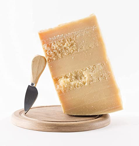 La Grande Bottega Italiana - Parmigiano Reggiano DOP, Parmesankäse 18 Monate gereift, von noblen Kühen, vakuumverpackt, 1kg (ohne Gentechnik)