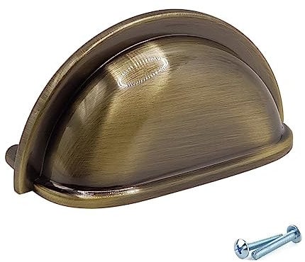 M4TEC Cup Kitchen Door Handles Antique Brass Bedroom Furniture Pull Handles Kitchen Cabinets Door, Cupboards, and Drawers Door Handles. VD7 Series: 76 mm