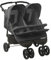 Geschwisterwagen, BULANED ZwillingsBabywagen, Geschwisterbuggy, Double Stroller, DoppelBabywagen, Anthrazit Stahl