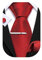 Barry.Wang Krawatten-Set für Herren, klassisch, Satin, Krawatte, Einstecktuch, Manschettenknöpfe, Clip, 4 Stück, für Herren, Hochzeit, formelle Geschäfte, Pure Red, Einheitsgröße