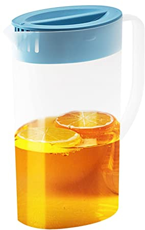 fanelod Pichet Citron, Accueil Boissons Froides, Récipient à limonaavec granbouche, Distributeur d'eau qualité Alimentaire avec Bec en formV pour Boissons