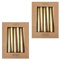 Stabkerzen 20er-Set | Metalic - Gold | Höhe 25 cm ø 2,2 cm | Brenndauer 7 Stunden - Premium Qualität | einfarbige Spitzenkerzen | pajoma