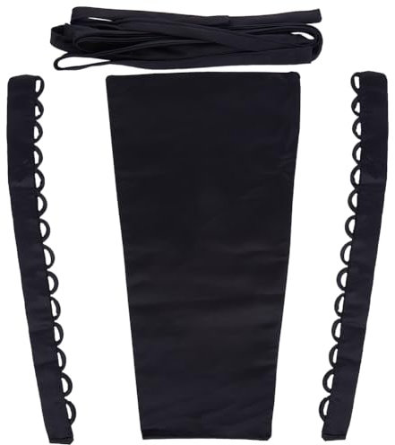 GORGECRAFT 3Stk Hochzeitskleid-Reißverschluss-Ersatz Verstellbares Kleid-Korsett-Set Reißverschluss-Verlängerung Passend Satin-Korsett-Set Schlaufen Brautkorsett Abschlussball-Kleiderträger Schwarz