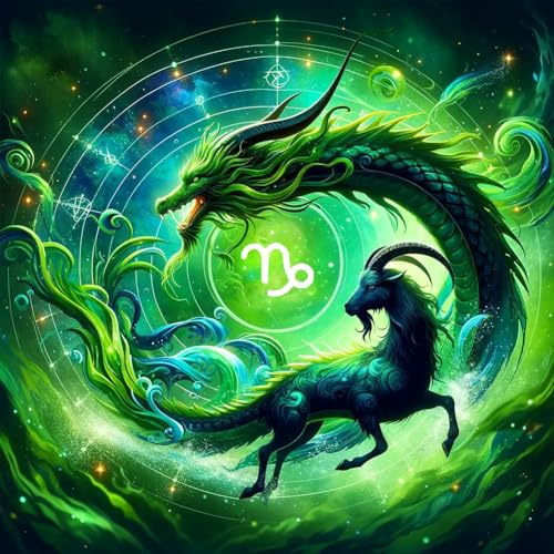 Demiawaking 5D DIY Diamond Painting 12 Sternbilder Bilder, Diamant Painting 12 Konstellation Kit Sternzeichen Deko, Malen nach Zahlen Diamant Malerei 30x30cm (Steinbock)