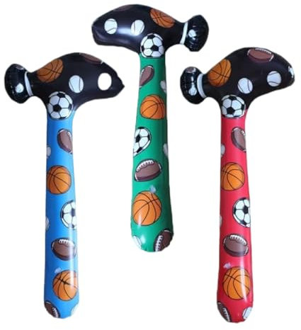 PRVCFZ 3 PCS Inflatable Hammer, Toy Hammer, Blow Up Hammer, Blow Up Inflated Pool Bath Seaside Crazy Fun Toy Party Game for Adult Children (Color: 3 Kind, Style: ball)