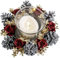 Weihnachtskerzenringe, Tannenzapfen Rosen Weihnachtstischkranz, Weihnachtskranz, Weihnachts Mittelstück, Kerzenkränze Mit Stabiler Basis, Kerzengirlande Für Kamin, Schreibtisch