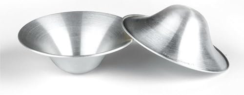 NISXABEBE Silver Nipple Shields, 999 Silver Cups for Breastfeeding, Essentials Breast Shields for Nursing Newborns, Silver Nipple Guards and Pads-Trilaminate 999 Silver(Maxi)
