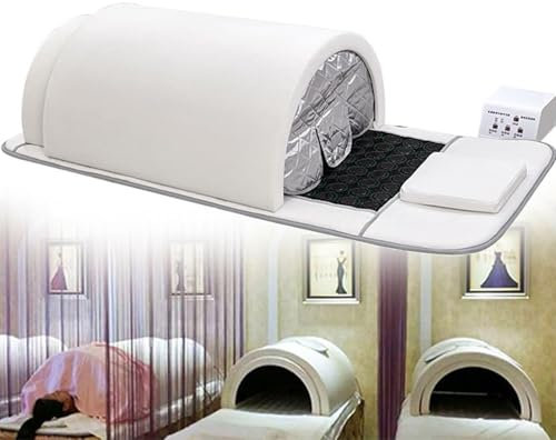 DDZJTPP Sauna a Infrarossi a Cupola Far | Preriscaldamento in 5 Minuti | Potenza 1200w/220v | Sauna a Infrarossi per Una Persona | Sauna Asciutta Portatile | Sauna Domestica,White