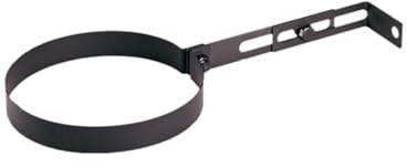 ALLINOX Collare Di Fissaggio Regolabile Acciaio Nero Fascetta Reggitubo Per Canna Fumaria Presa a Staffa Stufa a Legna (DN 120)
